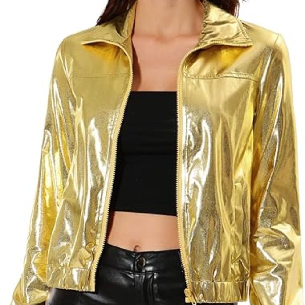 Shiny Metallic Gold Jacket